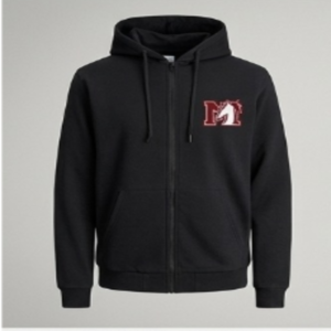 ZIPPER HOODIE BLACK
