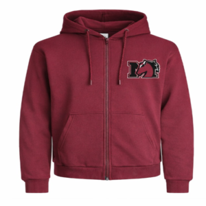 ZIPPER HOODIE BURGANDY